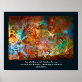 Desiderata Zitat: Carina Nebula in Argo Navis Poster (Vorne)