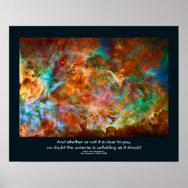 Desiderata Zitat: Carina Nebula in Argo Navis Poster