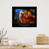 Desiderata-Zitat - Quadrat des Nebel-Quadrats Poster (Küche)