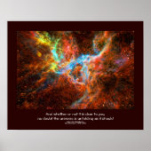 Desiderata Zitat: Tarantula-Nebula-Sternbildung Poster (Vorne)