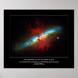Desiderata Zitat - Zigarren-Galaxie aus dem Weltal Poster