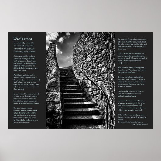 Desiderata zu Barbican Steps, Auf und Ab Poster (Vorne)