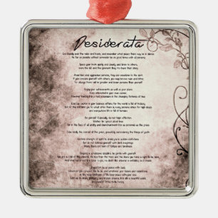 Desiderata zu Vintagen Imitaten Silbernes Ornament