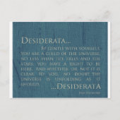 Desiderata zur Leinwand Postkarte (Vorderseite)