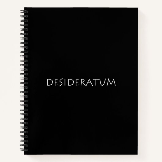 Desideratum Notizblock (Vorderseite)