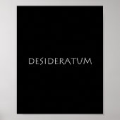Desideratum Poster (Vorne)