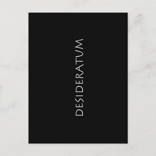 Desideratum Postkarte (Vorderseite)
