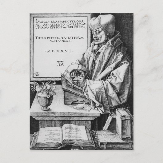 Desiderius Erasmus von Rotterdam, 1526 Postkarte (Vorderseite)