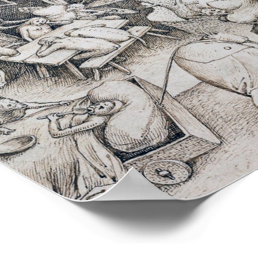 Desidia (Sloth), Pieter Bruegel Poster (Ecke)