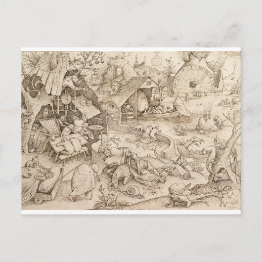 Desidia (Sloth) von Pieter Bruegel the Elder Postkarte (Vorderseite)