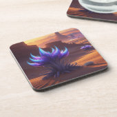 Desierto místico con ciudad futurista getränkeuntersetzer (Linke Seite)