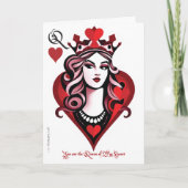 Design 03 Queen of My Heart Valentine Card Einladung (Vorderseite)