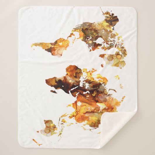 Design 102 Weltkarte Sherpadecke (Vorderseite)