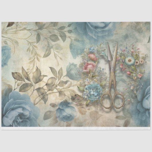 Design #11 der Blumensäge Seidenpapier (Vorderseite)