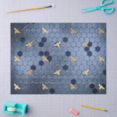 Design 12-Tissue Paper der Blauen Bienenreihe Seidenpapier (Basteln)