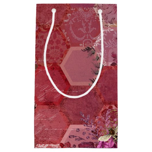 Design 15 der Burgundy-Bienenreihe Kleine Geschenktüte (Vorderseite)