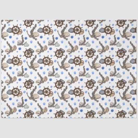 Design 17 Gewebe der maritimen Life-Serie Seidenpapier (Vorderseite)