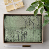 Design 2 der grüne Papierreihe Ephemera Seidenpapier (Geschenk)