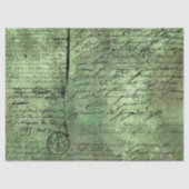 Design 2 der grüne Papierreihe Ephemera Seidenpapier (Vorderseite)