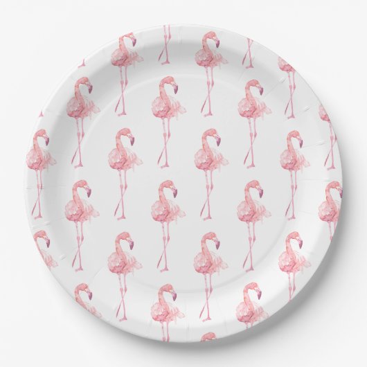 Design-2-Papierplatte der Zender-Flamingo-Serie Pappteller (Vorderseite)