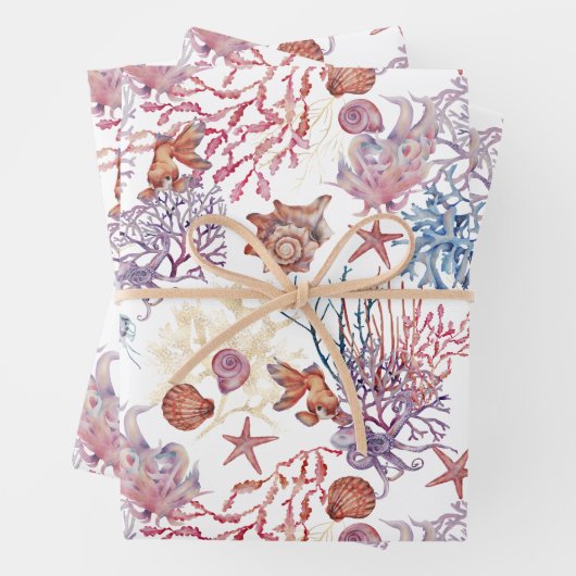 Design 3 der Unterwasserfarbe Geschenkpapier Set (Beispiel)