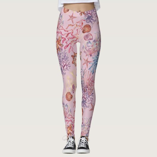 Design 3 der Unterwasserfarbe Leggings (Vorderseite)