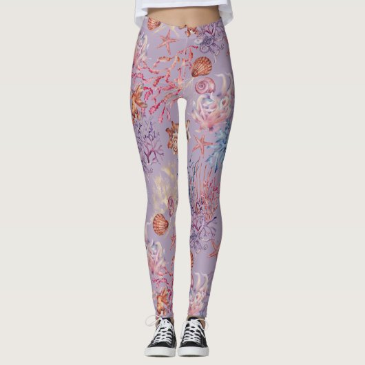 Design 3 der Unterwasserfarbe Leggings (Vorderseite)