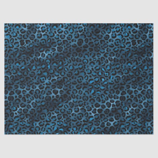 Design 3-Papiertücher der Blauen und Goldleopard-S Seidenpapier (Vorderseite)