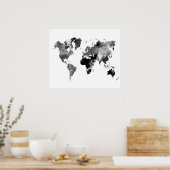 Design 42 Weltkarte Poster (Küche)