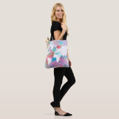 Design 48 Weltkarte pink blau Tasche (Am Model)