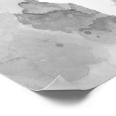 Design 49 Graue Weltkarte Poster (Ecke)