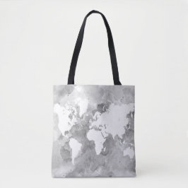 Design 49 Graue Weltkarte Tasche