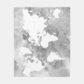 Design 49 Weltkarte Fleecedecke (Vorderseite)