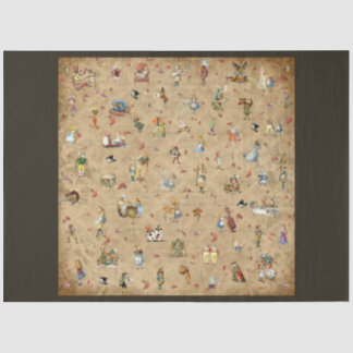 Design 4 einer anderen Alice im Wunderland Seidenpapier