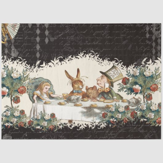 Design 53 einer anderen Alice im Wunderland Seidenpapier (Vorderseite)