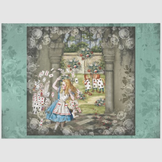 Design 58 einer anderen Alice im Wunderland Seidenpapier (Vorderseite)
