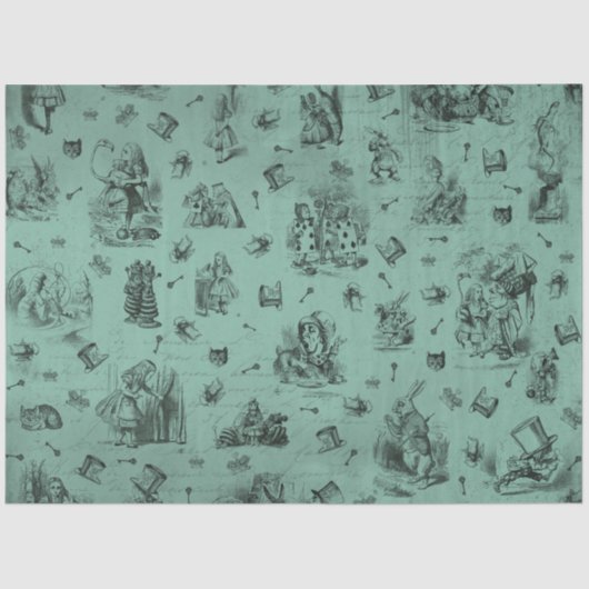Design 62 einer anderen Alice im Wunderland Seidenpapier (Vorderseite)
