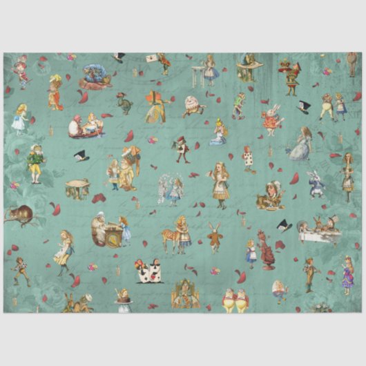 Design 63 einer anderen Alice im Wunderland Seidenpapier (Vorderseite)