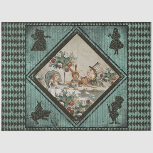 Design 64 einer anderen Alice im Wunderland Seidenpapier (Vorderseite)