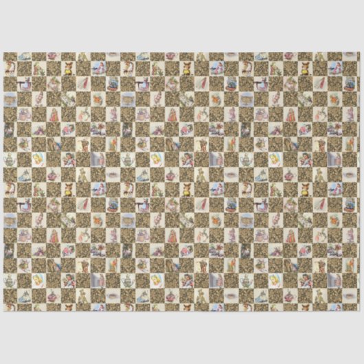 Design 66 einer anderen Alice im Wunderland Seidenpapier (Vorderseite)