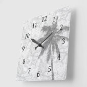 Design 67 palm tree quadratische wanduhr (Winkel)