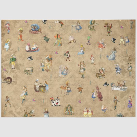 Design 68 einer anderen Alice im Wunderland Seidenpapier (Vorderseite)