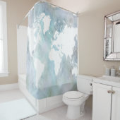 Design 68 Weltkarte Duschvorhang (Beispiel)