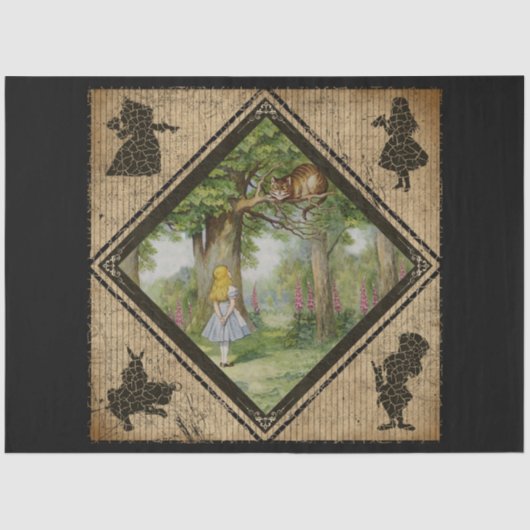 Design 69 einer anderen Alice im Wunderland Seidenpapier (Vorderseite)