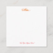 Design 711 quadratische visitenkarte (Rückseite)