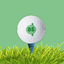 Design 85 grün auf Pfefferminzgrün mit Streifen Golfball