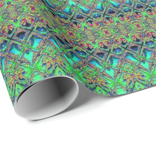 Design abstrakter Mosaikreflektionen Geschenkpapier (Rolleneckpunkt)