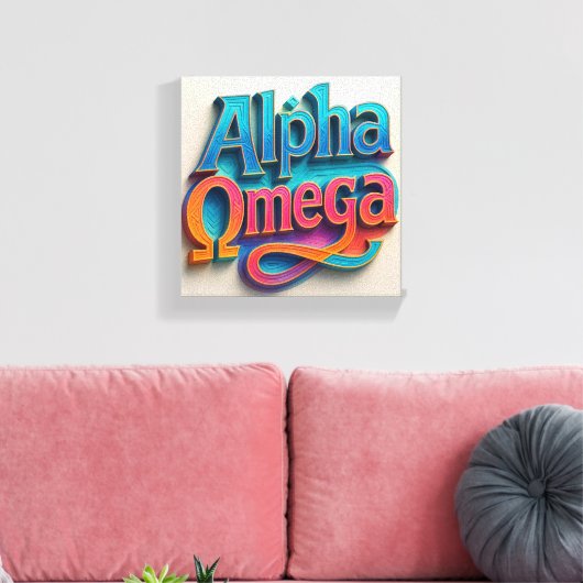 Design Alpha und Omega Wall Art Ai Leinwanddruck (Insitu (Wohnzimmer))