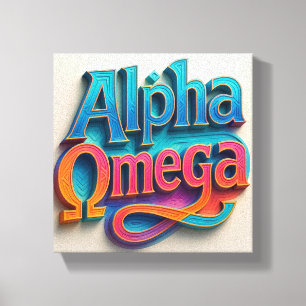 Design Alpha und Omega Wall Art Ai Leinwanddruck