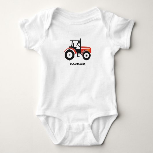 Design-Apparel für Red Tractor Baby Strampler (Vorderseite)